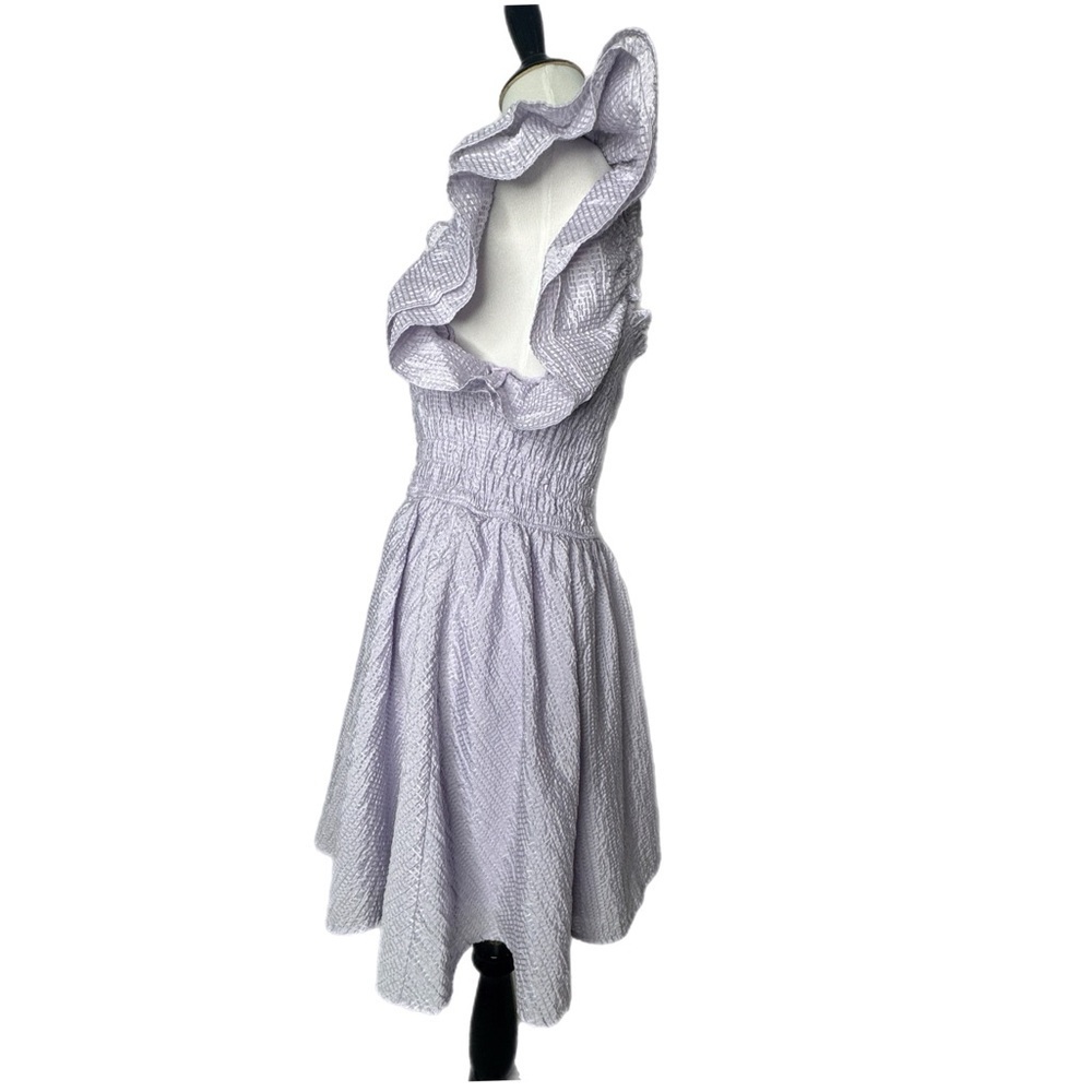 TCEC Purple Smocked Ruffled Mini Dress - Picture 3 of 5